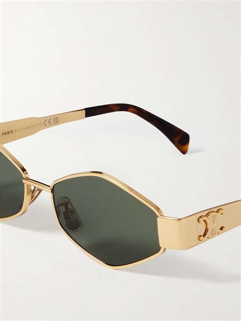 celine triomphe hexagon sunglasses|CELINE Eyewear .